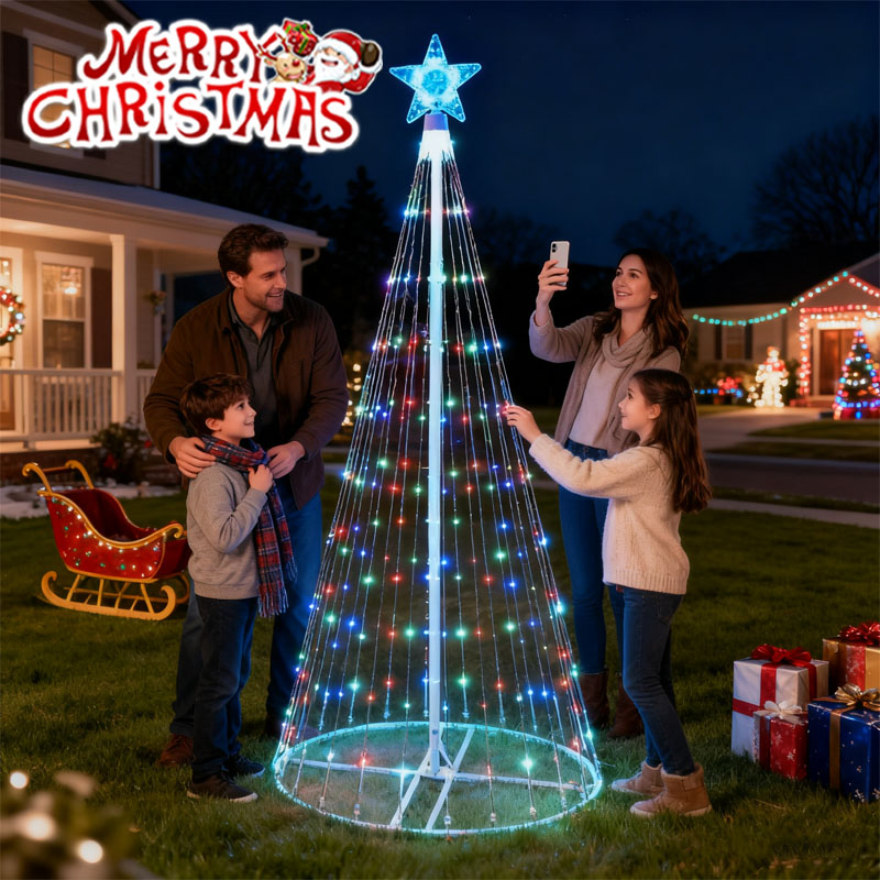 Outdoor Lighting On Trees - Lampu String LED Tenaga Surya Desain