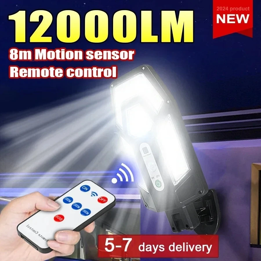 Outdoor Lighting Led Fixtures - Lampu Dinding Tenaga Surya 12000LM yang