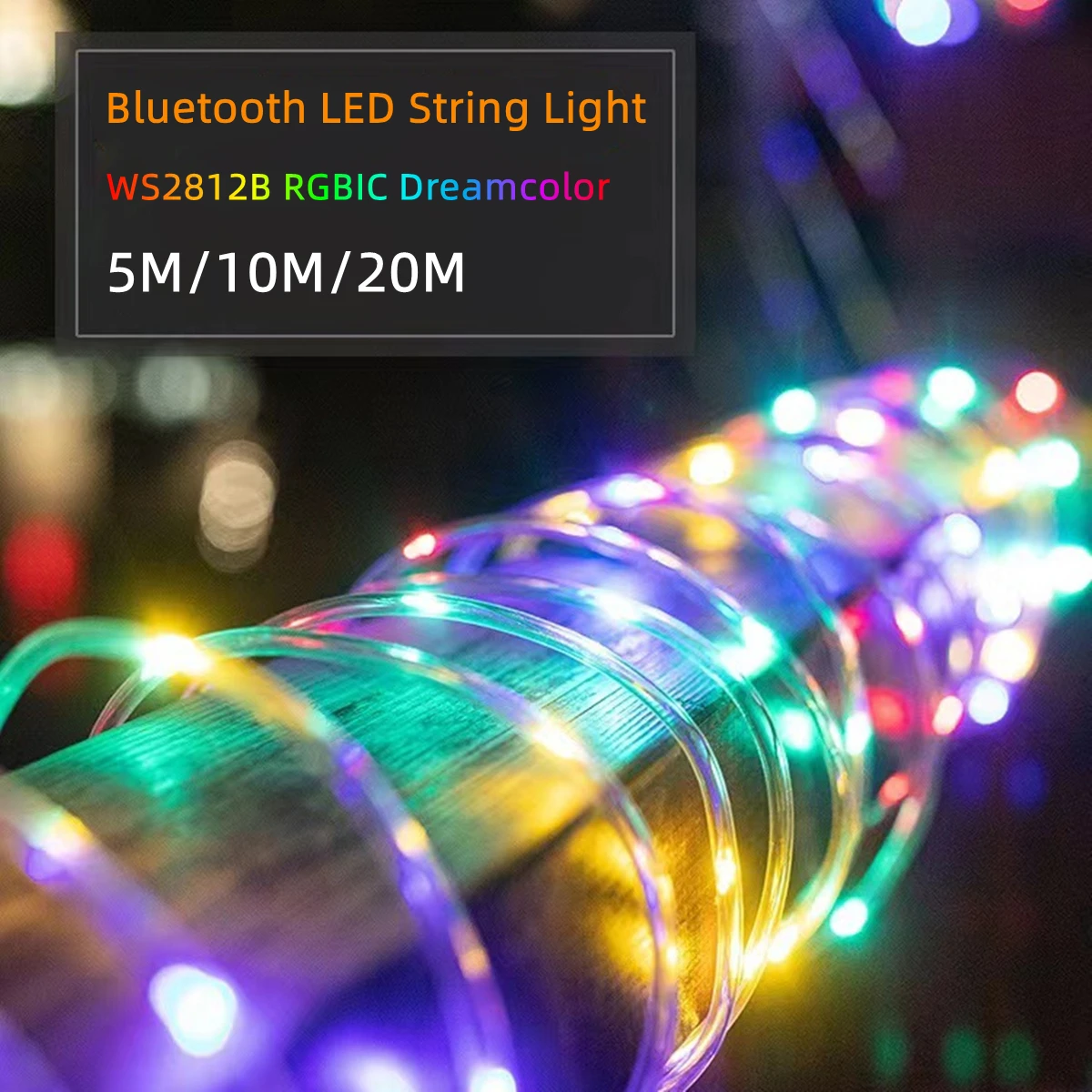 Outdoor Lighting On Trees - Lampu Dekorasi Tali USB 5V RGB
