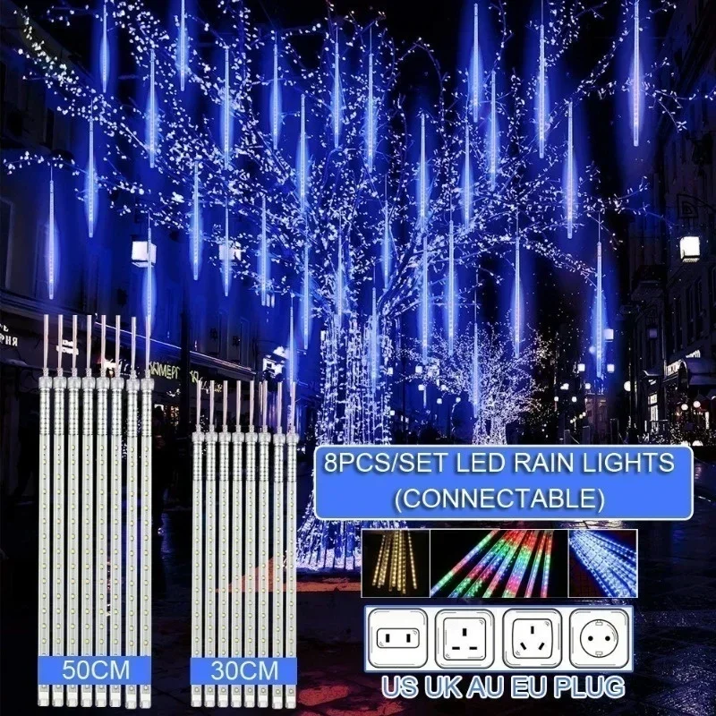 Outdoor Lighting Uk - Lampu setrip LED 8 tabung hujan