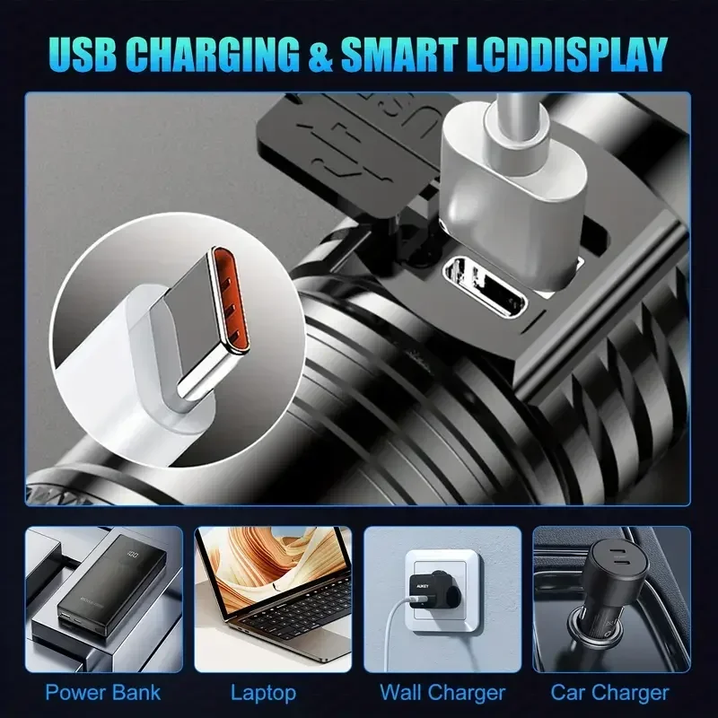 Senter LED Super Terang Senter - Outdoor Lighting Usb ulasan dan harga