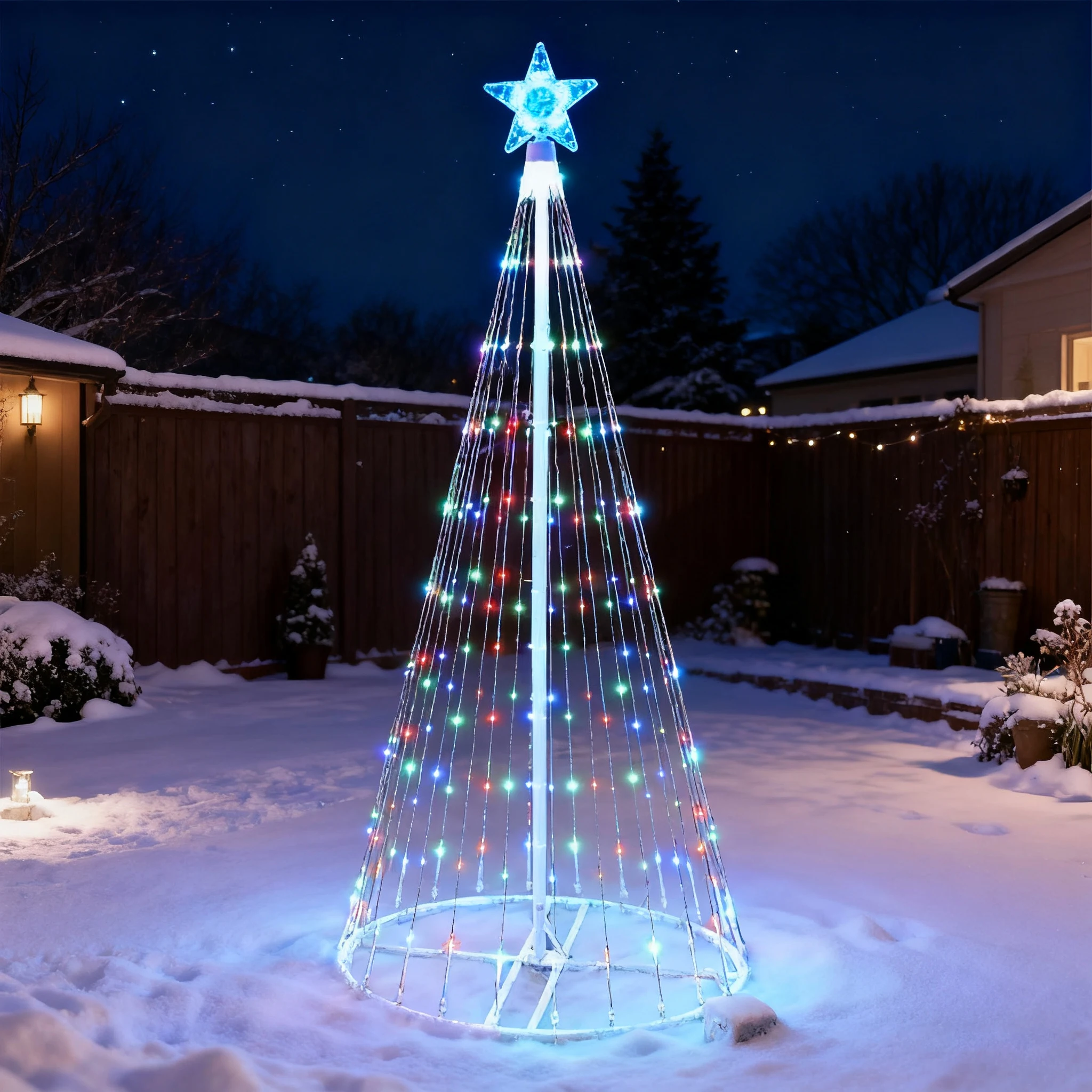 Lampu String LED Tenaga Surya  - Outdoor Lighting On Trees ulasan dan harga