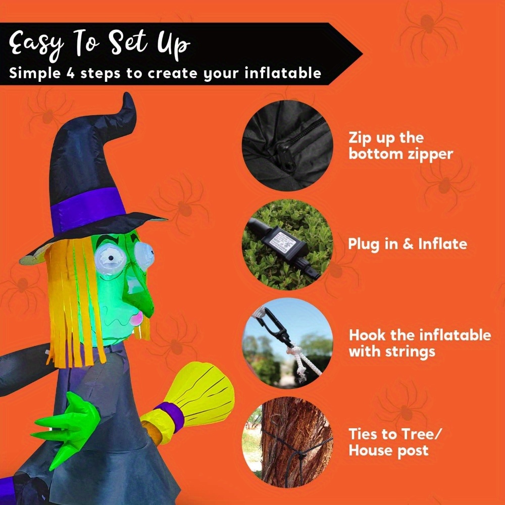 Penyihir Tiup Halloween 4FT de - Outdoor Lighting On Trees ulasan dan harga