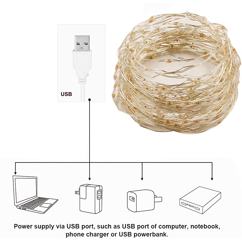 Lampu peri Led, lampu tali tem - Outdoor Lighting On Trees ulasan dan harga