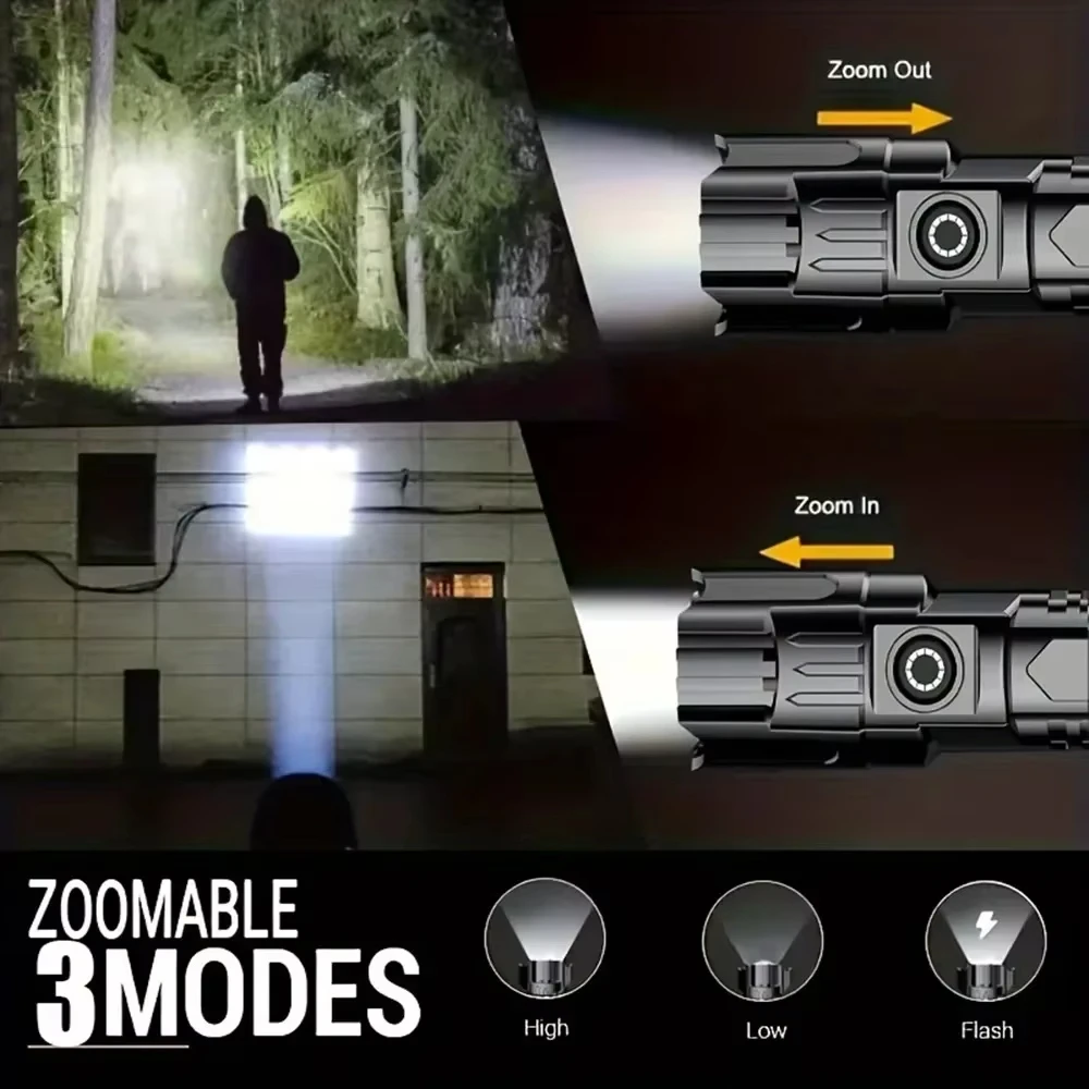 Senter LED Super Terang Senter - Outdoor Lighting Usb ulasan dan harga
