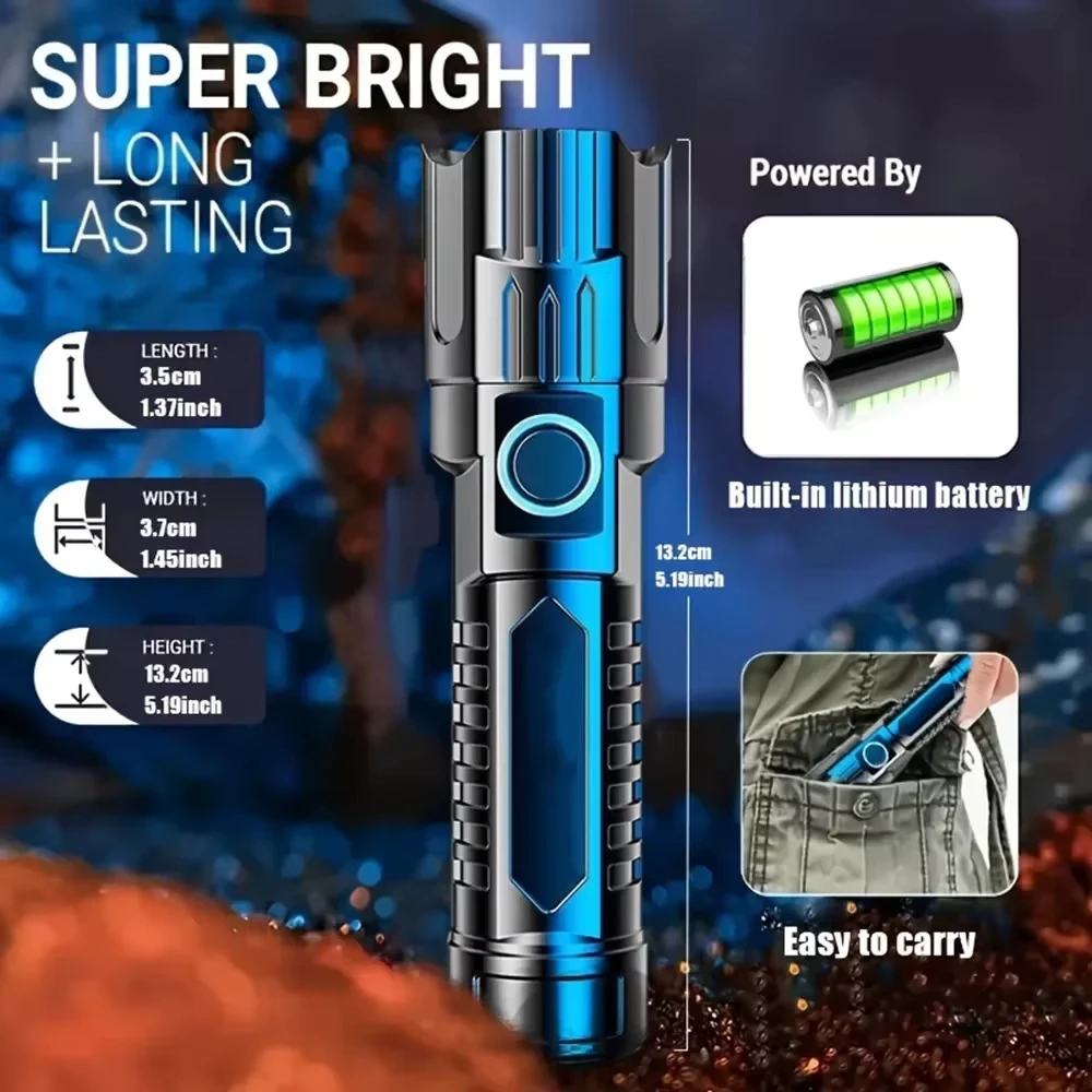 Senter LED Super Terang Senter - Outdoor Lighting Usb ulasan dan harga