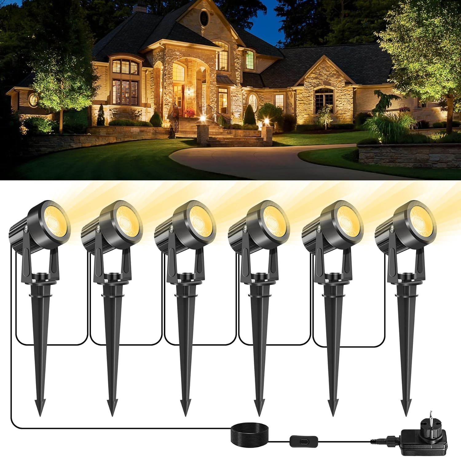 Lampu sorot luar ruangan 3000K - Outdoor Lighting Uk ulasan dan harga
