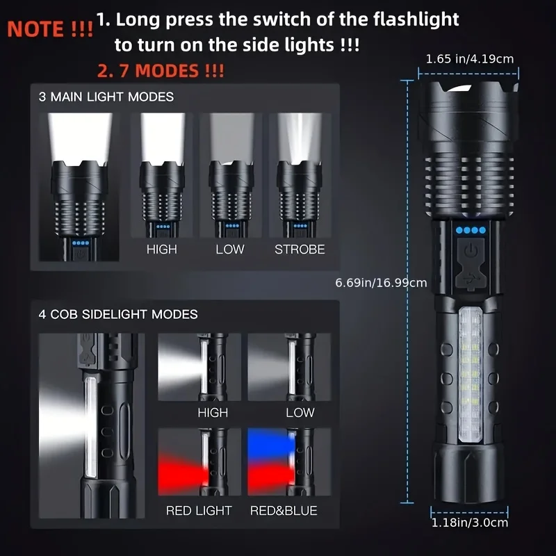 Senter LED Kuat dengan Tampila - Outdoor Lighting Usb ulasan dan harga