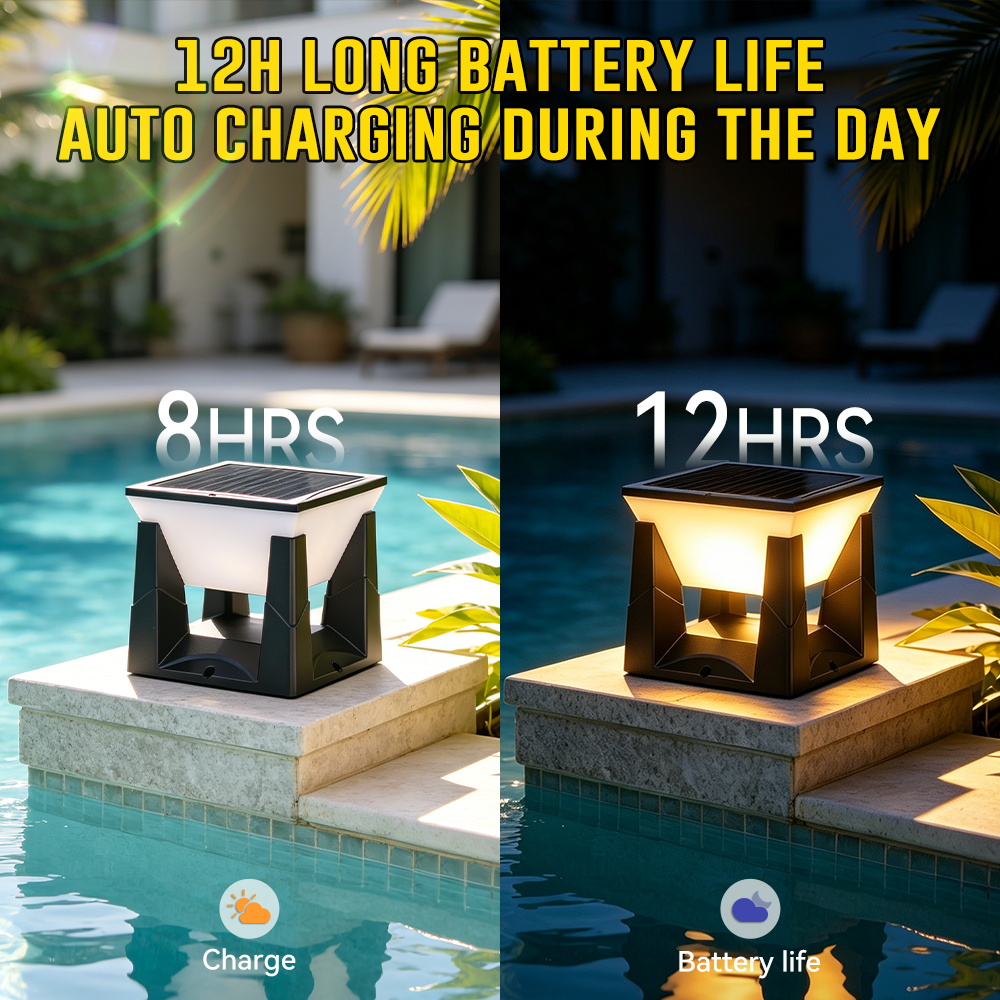 Lampu Pilar Tenaga Surya LED T - Outdoor Lighting On Fence ulasan dan harga